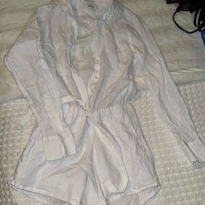 White long sleeve romper